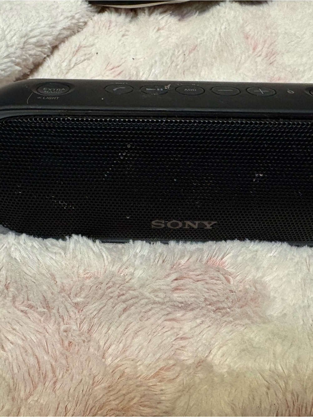 Sony Black Portable Bluetooth Speaker with Front Mesh Grill